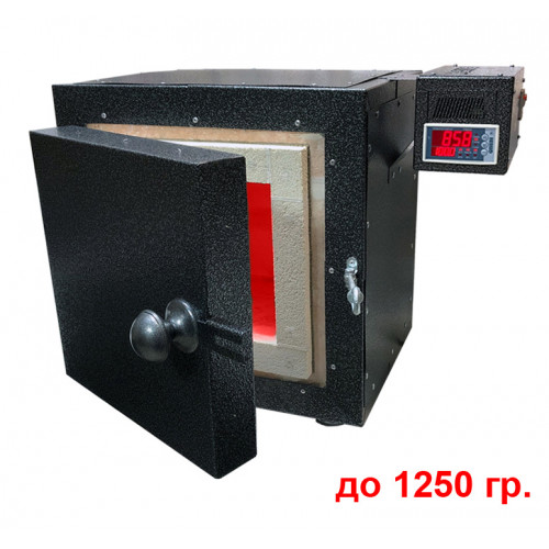 Муфельная печь Bossert ПМВ-1600 — с приоткрытой дверцей, общий вид